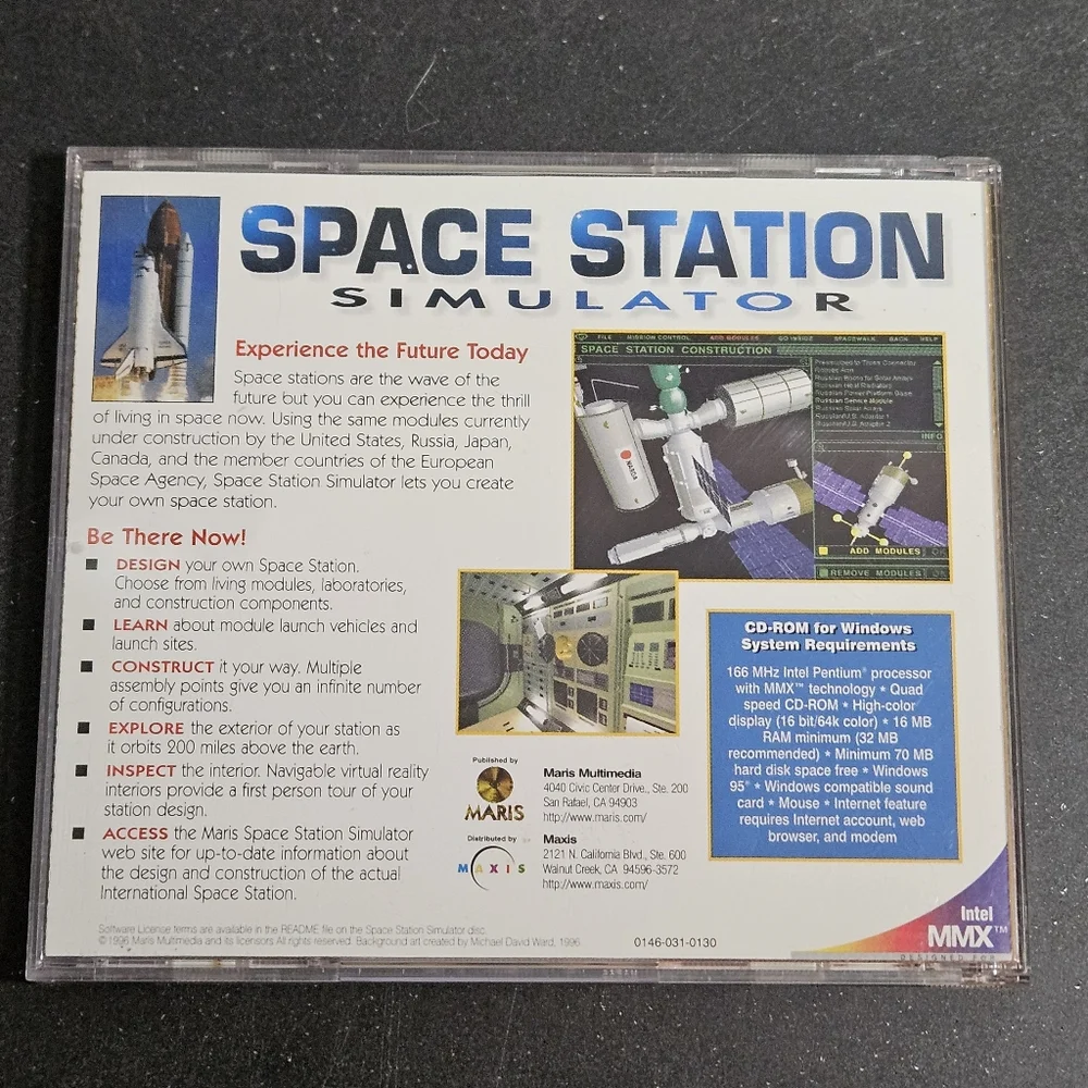 Space Station Simulator Version 1.0 for Windows PC by Maris Multimedia 1996